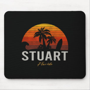 Stuart Florida Retro Surfer Vintage Strand Mousepad