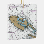 Stuart Island WA Chart Keramikornament (Rechts)