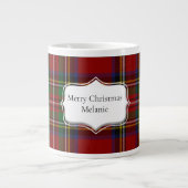 Stuart Kariert Tartan Christmas Jumbo-Tasse (Vorderseite)