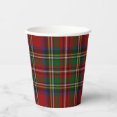 Stuart Kariert Tartan Christmas Pappbecher (Vorderseite)