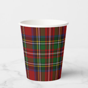 Stuart Kariert Tartan Christmas Pappbecher
