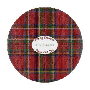 Stuart Kariert Tartan Christmas Schneidebrett