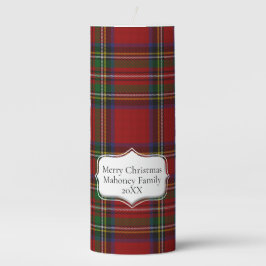 Stuart Kariert Tartan Christmas Stumpenkerze