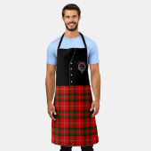 Stuart of Bute Clan Abzeichen & Tartan Kilt Schürz Schürze (Getragen)