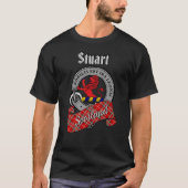 Stuart of Bute Clan Badge & Tartan T-Shirt (Vorderseite)