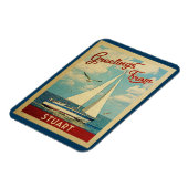 Stuart Sailboat Vintage Travel Florida Magnet (Linke Seite)