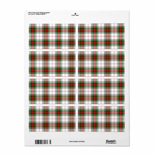 Stuart / Stewart tartan, weiß grün kariert (Vorne)