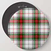 Stuart / Stewart tartan, weiß grün kariert Button (Vorne & Hinten)