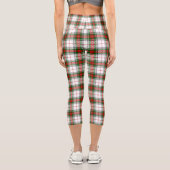 Stuart / Stewart tartan, weiß grün kariert Capri Leggings (Rückseite)