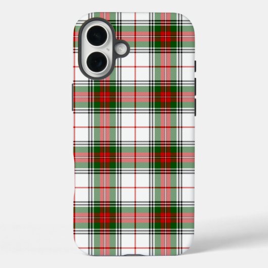 Stuart / Stewart tartan, weiß grün kariert Case-Mate iPhone Hülle (Rückseite)