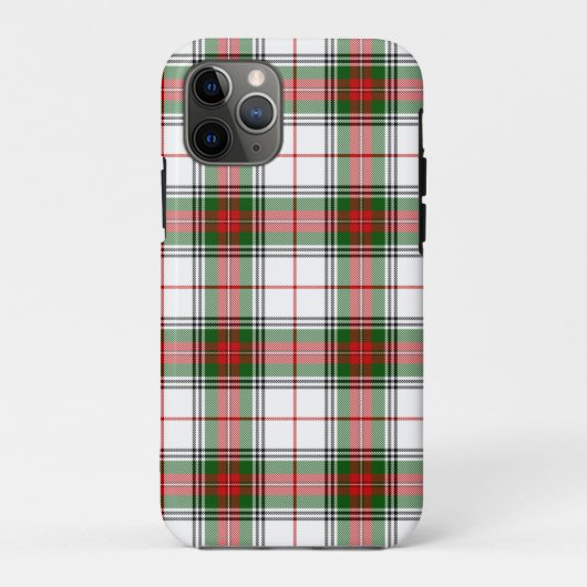 Stuart / Stewart tartan, weiß grün kariert Case-Mate iPhone Hülle (Rückseite)