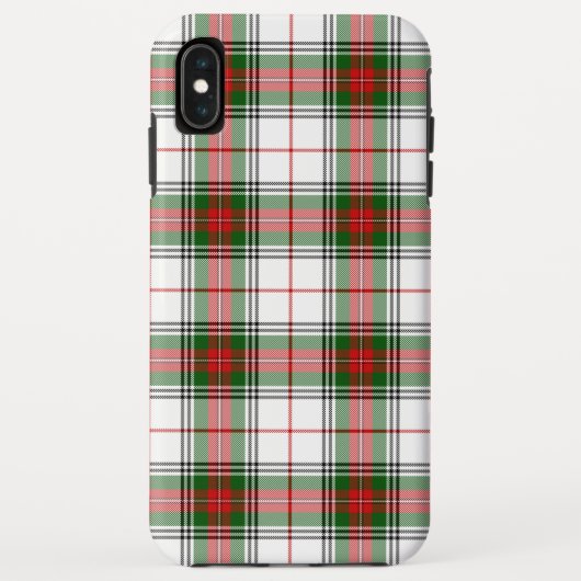 Stuart / Stewart tartan, weiß grün kariert Case-Mate iPhone Hülle (Rückseite)