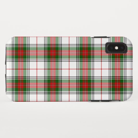 Stuart / Stewart tartan, weiß grün kariert Case-Mate iPhone Hülle (Rückseite (Horizontal))