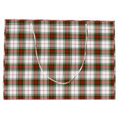 Stuart / Stewart tartan, weiß grün kariert Große Geschenktüte (Rückseite)