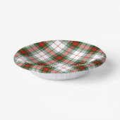 Stuart / Stewart tartan, weiß grün kariert Pappteller (Gewinkelt)