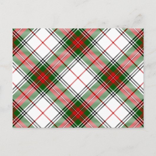 Stuart / Stewart tartan, weiß grün kariert Postkarte (Vorderseite)