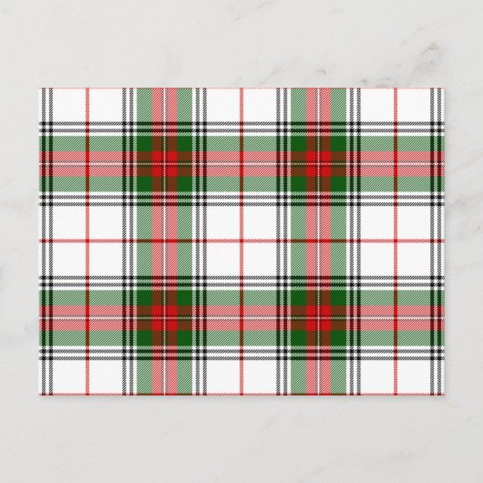 Stuart / Stewart tartan, weiß grün kariert Postkarte (Vorderseite)