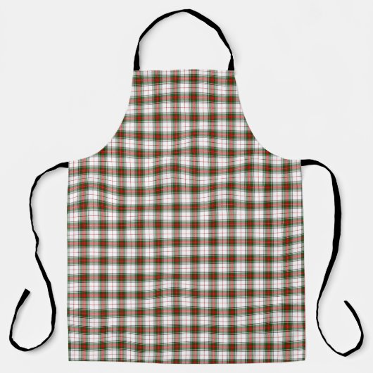 Stuart / Stewart tartan, weiß grün kariert Schürze (Vorderseite)