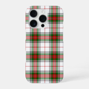 Stuart / Stewart Tartan weiß rot grün kariert iPhone 16 Pro Hülle