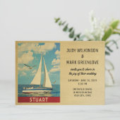 Stuart Wedding Invitation Sailboat Einladung (Stehend Vorderseite)