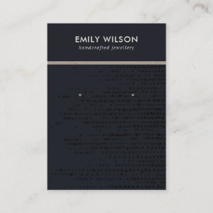 STUBAN BLACK KRAFT DOTS STUDIEREN EARRING DISPLAD  VISITENKARTE