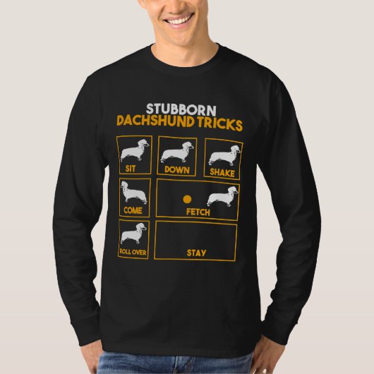 Stubbon Dackel Tricks T-Shirt (Vorderseite)