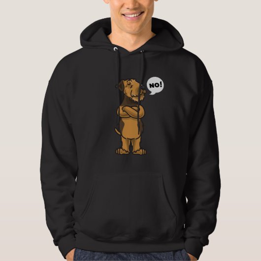Stubborn Airedale Terrier Dog Hoodie (Vorderseite)