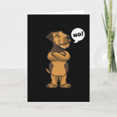 Stubborn Airedale Terrier Dog Karte (Vorderseite)