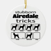 Stubborn Airedale Terrier Tricks Keramik Ornament (Vorne)