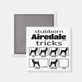 Stubborn Airedale Terrier Tricks Magnet (Vorderseite/Rückseite)