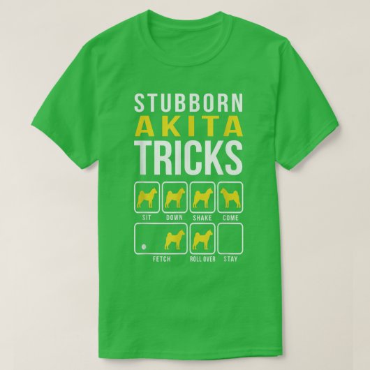 Stubborn Akita Tricks Funny Akita  T-Shirt (Design vorne)
