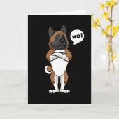 Stubborn American Akita Karte (Gelbe Blume)