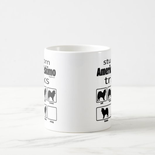 Stubborn American Eskimo Tricks Kaffeetasse (Mittel)