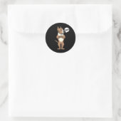 Stubborn American Staffordshire Terrier Dog Runder Aufkleber (Tasche)