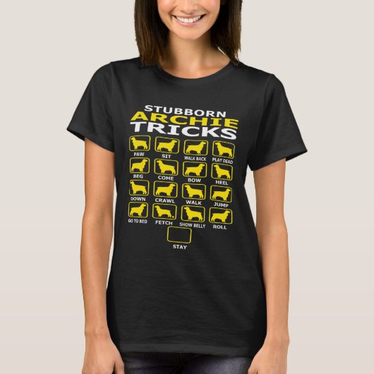 Stubborn Archie Cocker Spaniel Dog Tricks Pet T-Shirt (Vorderseite)