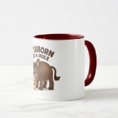 Stubborn as a mule funny cartoon donkey tasse (VorderseiteRechts)
