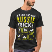 Stubborn Aussie Tricks - Hundetraining Premium T-Shirt (Vorderseite)