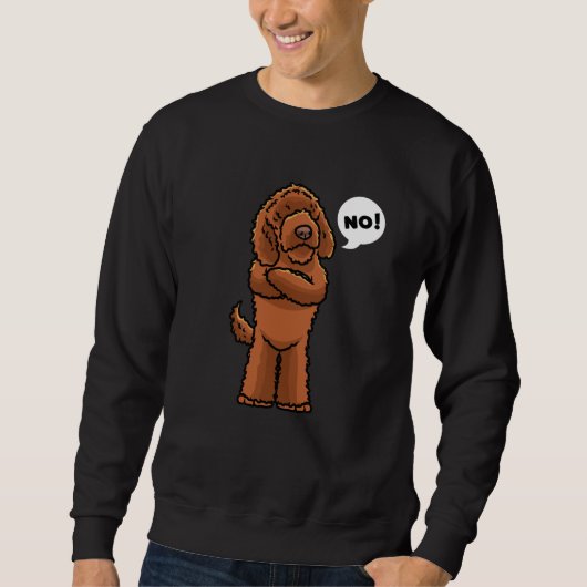Stubborn Barbet Dog lustig Sweatshirt (Vorderseite)