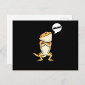 Stubborn Bartded Dragon Pogona Reptile Lizard Postkarte (Vorne/Hinten)