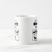 Stubborn Basset Tricks Kaffeetasse (Mittel)