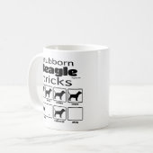 Stubborn Beagle Tricks Kaffeetasse (Vorderseite Links)