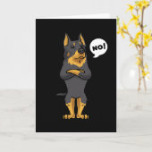 Stubborn Beauceron Dog funny Karte (Gelbe Blume)