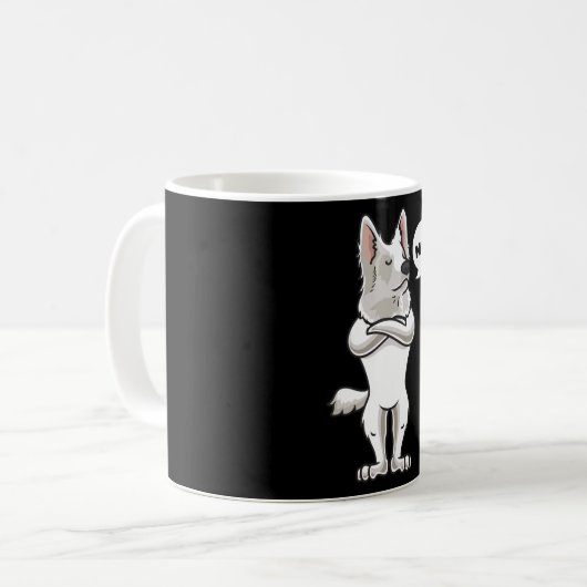 Stubborn Berger Blanc Suisse Kaffeetasse (Vorderseite Links)