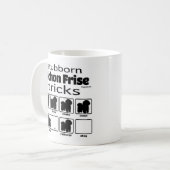 Stubborn Bichon Frise Tricks Kaffeetasse (Vorderseite Links)