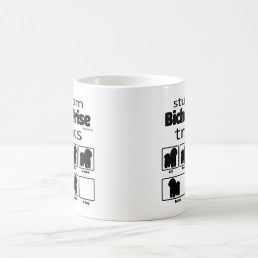 Stubborn Bichon Frise Tricks Kaffeetasse (Mittel)