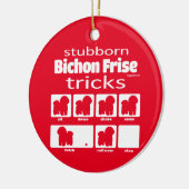 Stubborn Bichon Frise Tricks Ornament (Links)