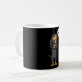 Stubborn Black and Tan Coonhound Dog Kaffeetasse (Vorderseite Links)