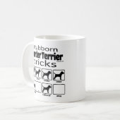 Stubborn Border Terrier Tricks Kaffeetasse (Vorderseite Links)
