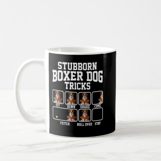 Stubborn Boxer Dog Tricks Mama Tricks Kaffeetasse (Links)