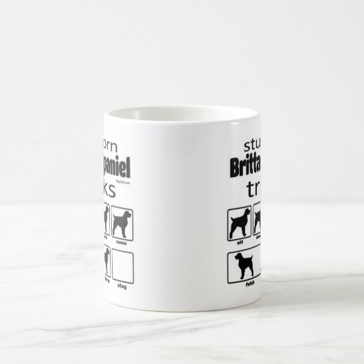 Stubborn Brittany Spanish Tricks Kaffeetasse (Mittel)